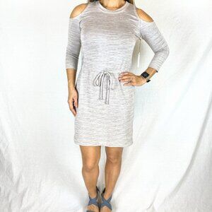 NWT B Stitched Oat Open Shoulder Comfy Dress $79